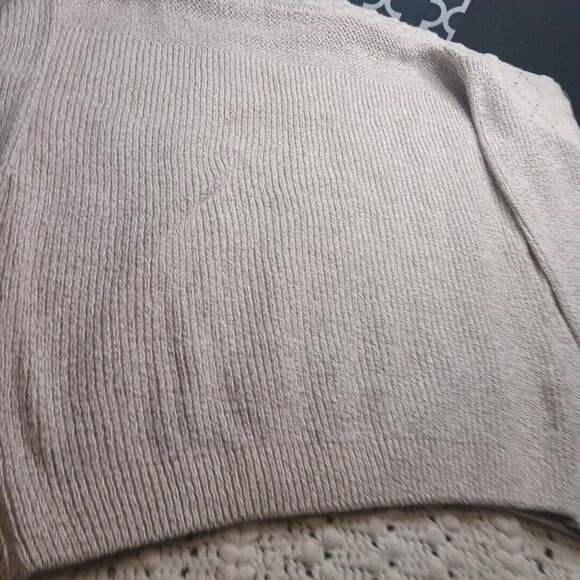 Eddie Bauer Sweater Mens XLT Beige Knit USA Classic 5 Button Henley Fisherman - Picture 11 of 16